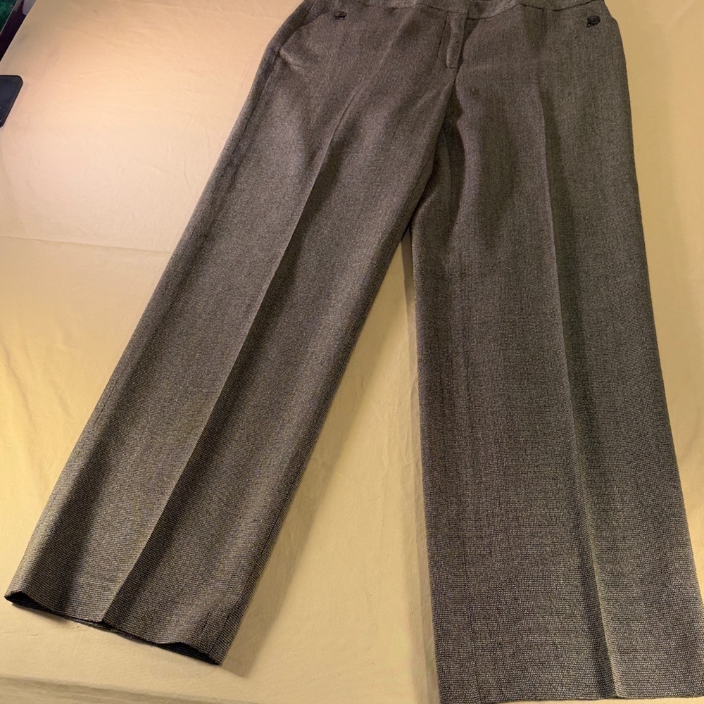 Jones wear studio women’s slacks, a brown tweed straight leg